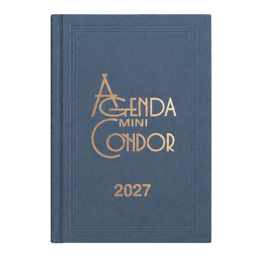 Agenda diária A6 2027 Firmo Mini Condor azul