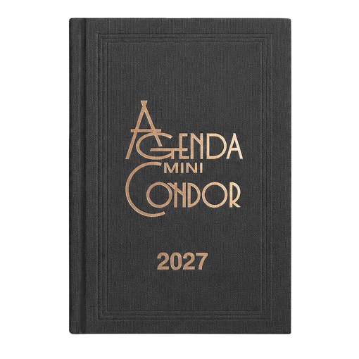 Agenda diária A6 2027 Firmo Mini Condor preto
