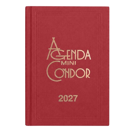 Agenda diária A6 2027 Firmo Mini Condor vermelho