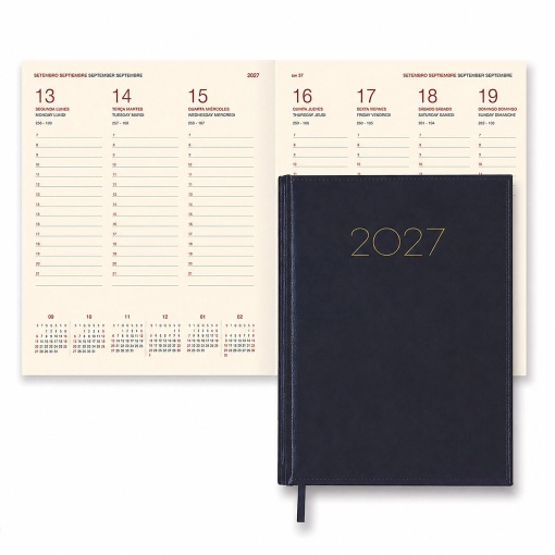 Agenda semanal A4 2027 Firmo Condor Excel preto