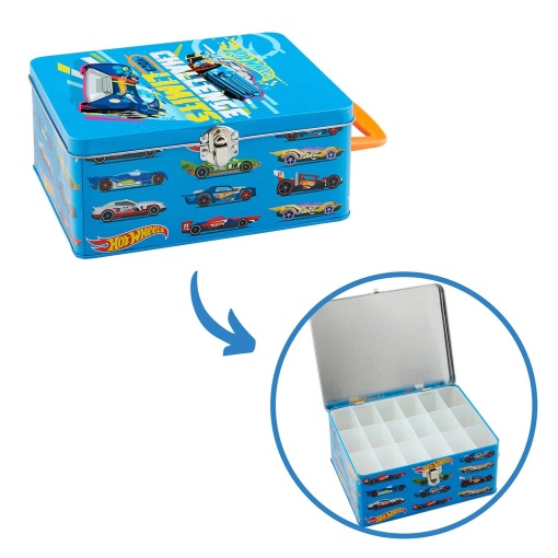 Metal case for 18 Hot Wheels cars by Klein