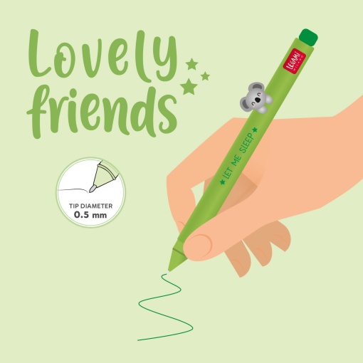 Legami Lovely Friends Koala "Let Me Sleep" 19 Gel Ballpoint Pen