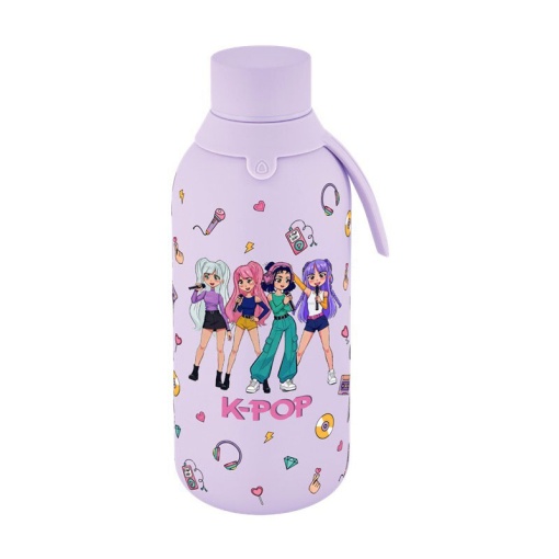 Garrafa térmica Lovely Story K-Pop lilás 500ml