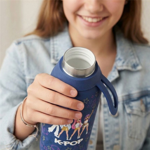 Garrafa térmica Lovely Story K-Pop azul 500ml