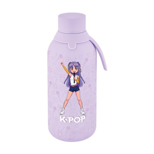 Garrafa térmica Lovely Story K-Pop lilás 500ml