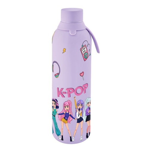 Garrafa térmica Lovely Story K-Pop lilás 750ml