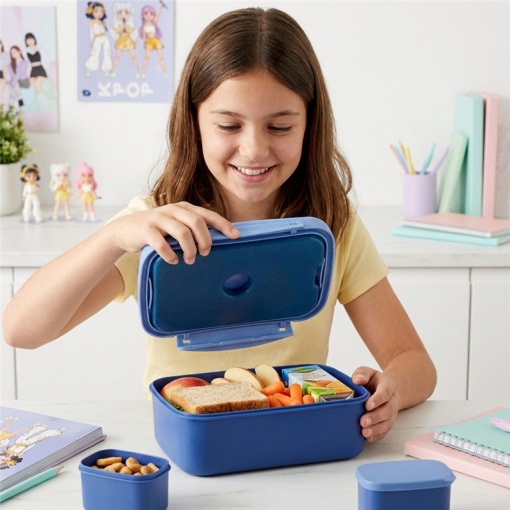 Caixa de lanche Lovely Story K-Pop (2 unidades) azul