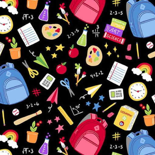 Tela Andover para material escolar, color negro, 1x1,12 m, 10240/K