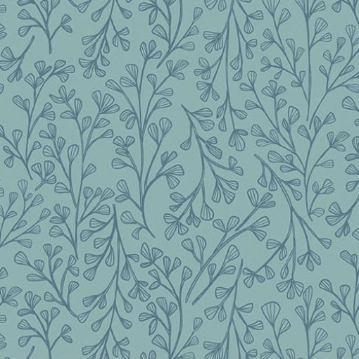 Tecido Andover Sunset Cottage Leafsong Aqua 1x1,12m 10279/T
