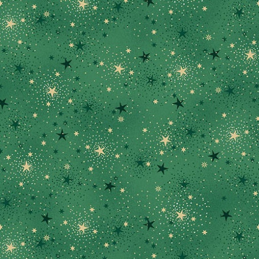 Makower Adorn Sparkle Green Fabric 1x1.12m 216/G