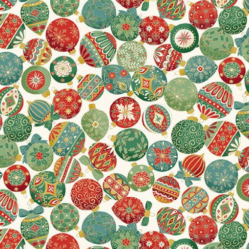 Tecido Makower Adorn Ornament Cream 1x1,12m 217/Q