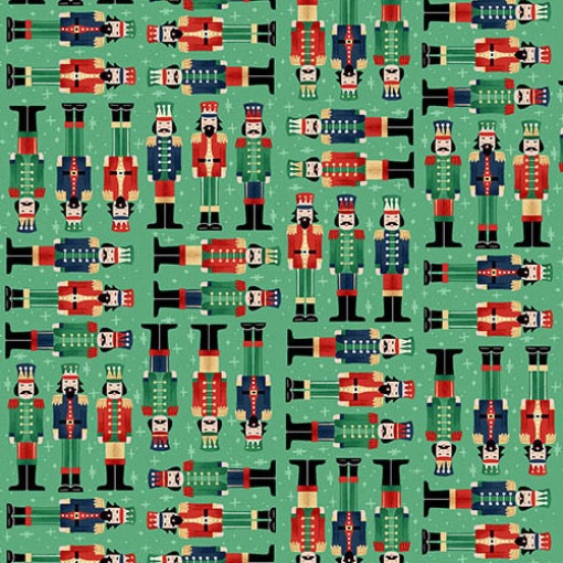 Tecido Makower The Nutcracker Soldiers Green 1x1,12m 224/G