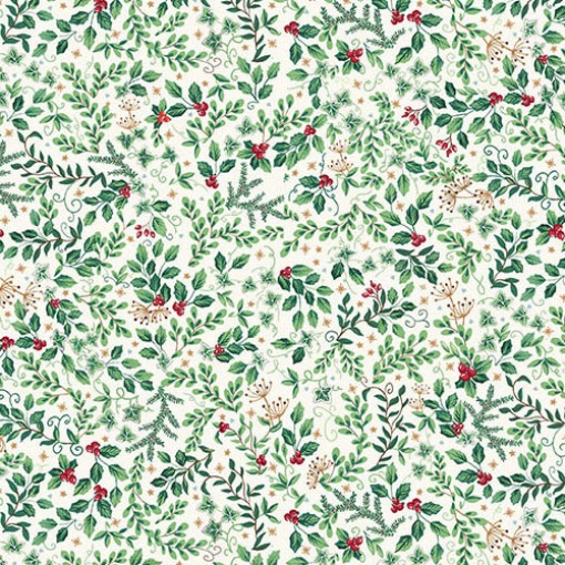 Tela Makower Country Christmas Evergreen Cream 1x1,12m 234/Q