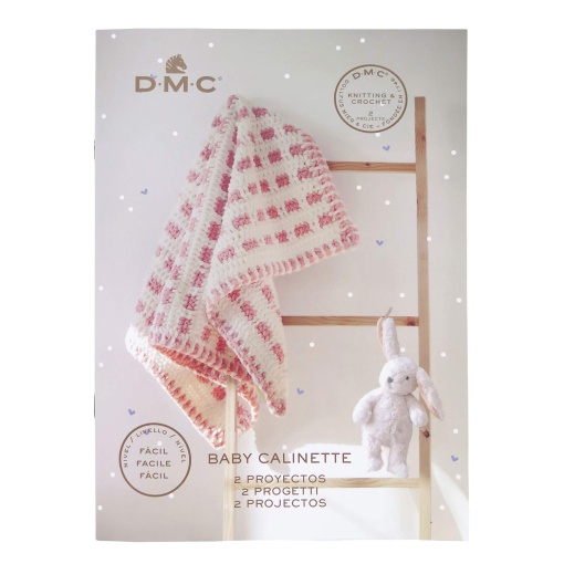 Livro 2 projetos de crochet e tricot DMC Baby Calinette