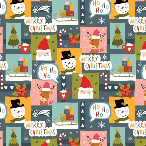 Jol Christmas wrapping paper 70x100cm Merry Christmas colorful