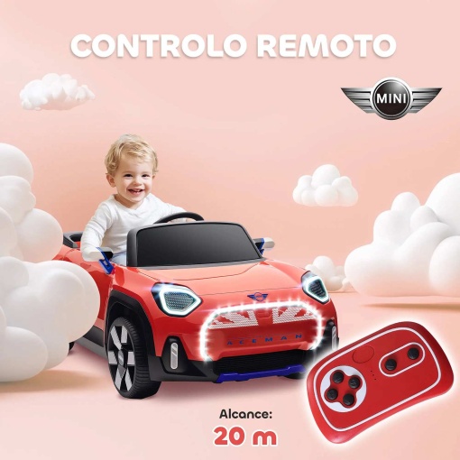 Carro elétrico Mini Aceman 12V vermelho