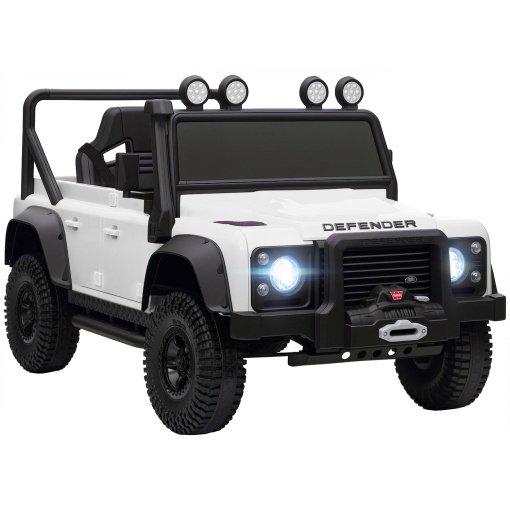 Carro elétrico Land Rover Defender 12V branco