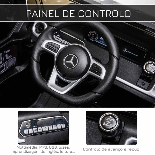 Carro elétrico Mercedes-Benz G-Class 12V preto