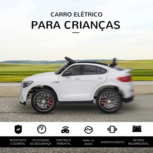 Carro elétrico Mercedes-Benz AMG 12V branco