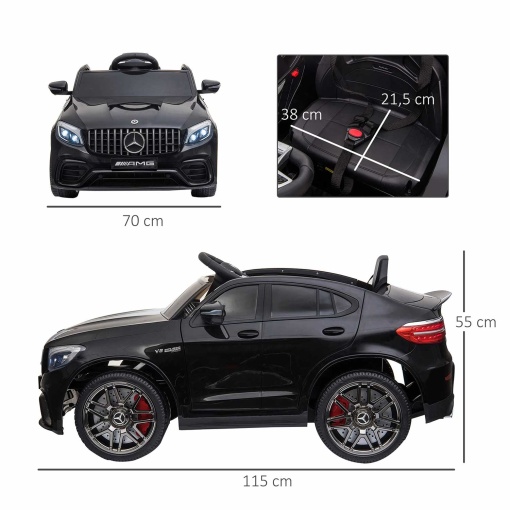 Carro elétrico Mercedes-Benz AMG 12V preto