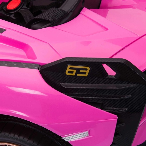 Carro elétrico Lamborghini Sian 12V rosa