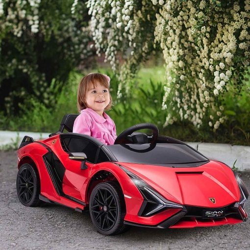 Carro elétrico Lamborghini Sian 12V vermelho