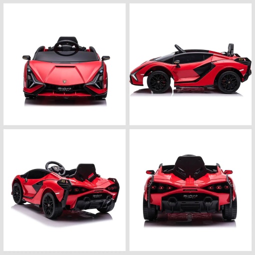 Carro elétrico Lamborghini Sian 12V vermelho
