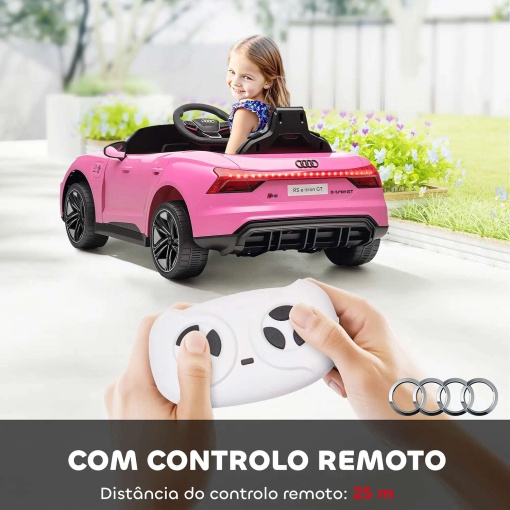 Carro elétrico Audi RS e-tron GT 12V rosa