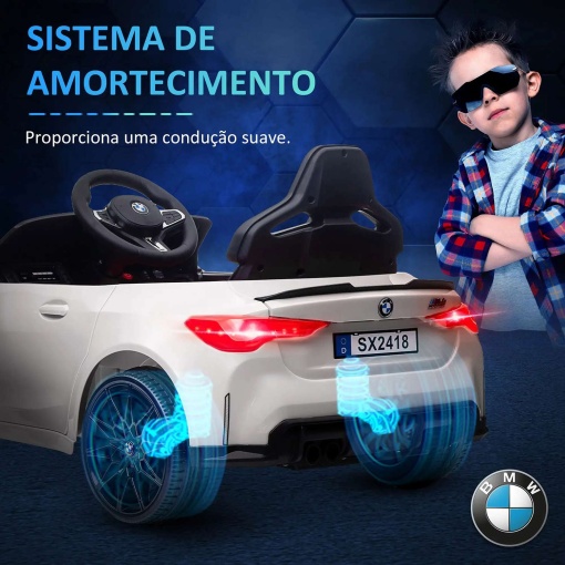 Carro elétrico BMW M4 12V branco