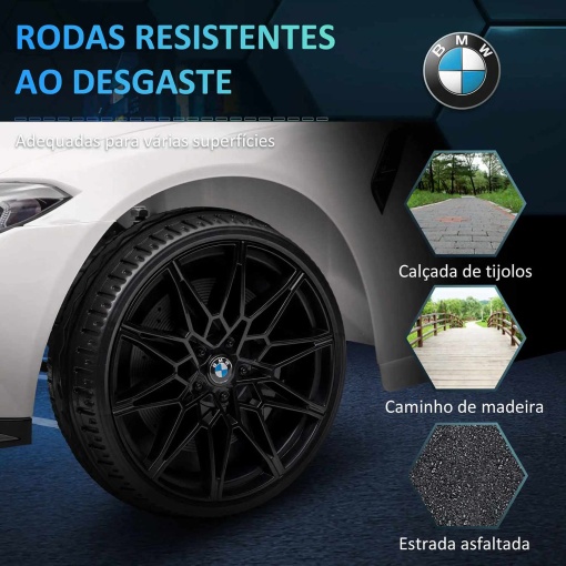 Carro elétrico BMW M4 12V branco