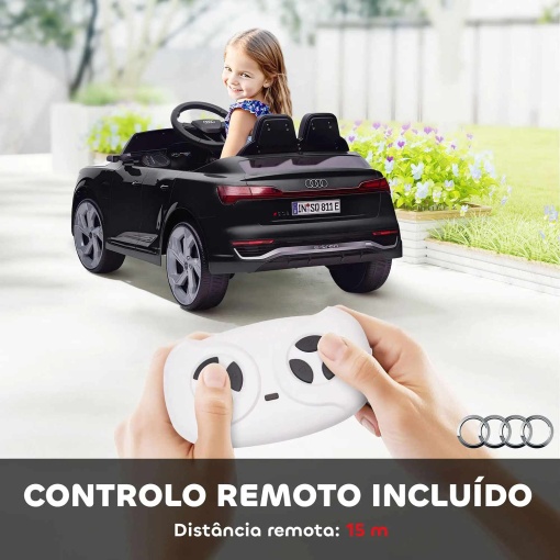 Carro elétrico Audi Q8 Etron Sportback 12V preto