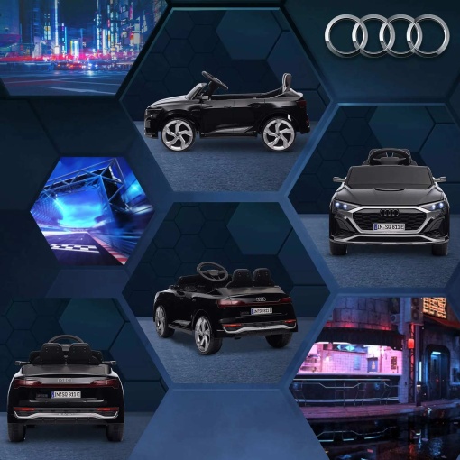 Carro elétrico Audi Q8 Etron Sportback 12V preto