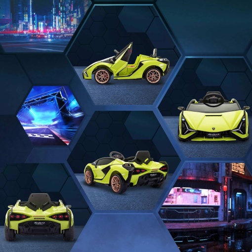 Carro elétrico Lamborghini Sian 12V verde