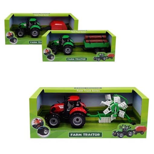 Tractor with assorted trailer