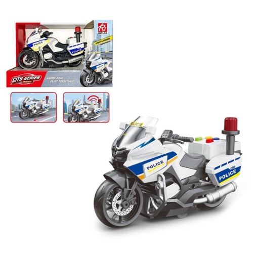 Friction police motorcycle 1:20 Rui Jia