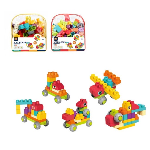 Building blocks backpack with 60 pieces