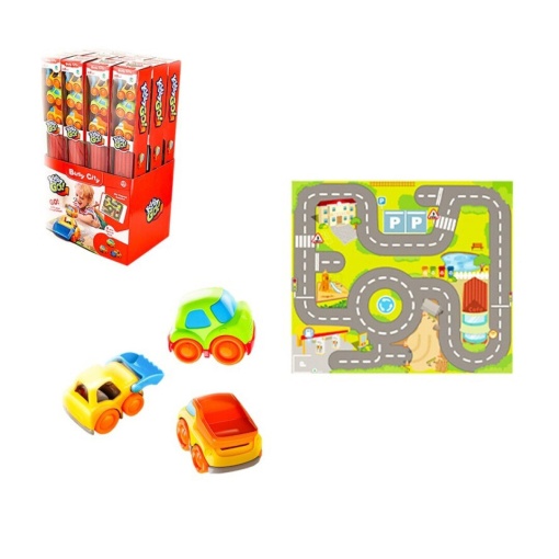 Kiddy Go! playmat with 3 cars.