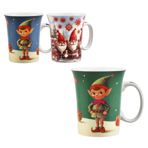 Canecas de porcelana natal 320ml sortido