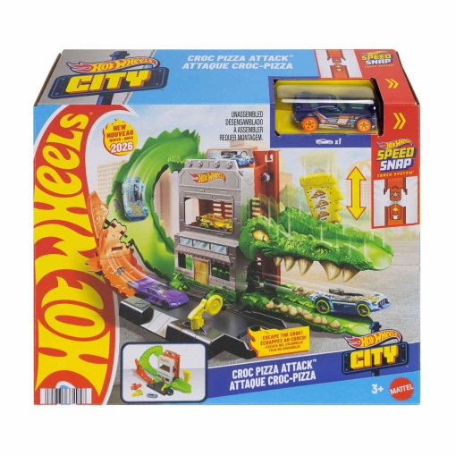 Hot Wheels City pista ataque do crocodilo pizza Mattel HDR29/JHL93