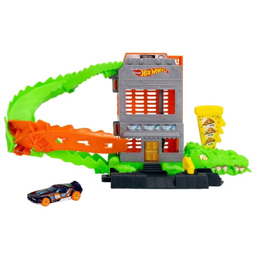 Hot Wheels City pista ataque do crocodilo pizza Mattel HDR29/JHL93