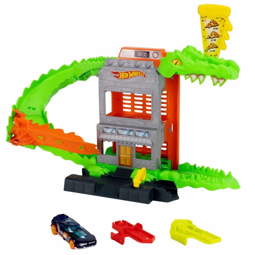 Hot Wheels City pista ataque do crocodilo pizza Mattel HDR29/JHL93