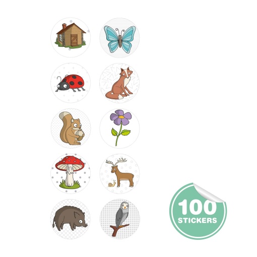 Carimbo de autocolantes Apli Kids floresta