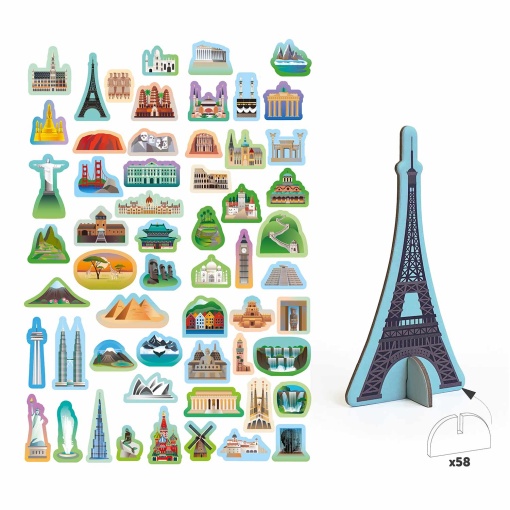 Puzzle Apli Kids 240 pieces 3D monuments of the world