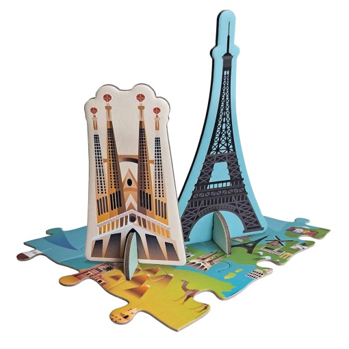 Puzzle Apli Kids 240 pieces 3D monuments of the world