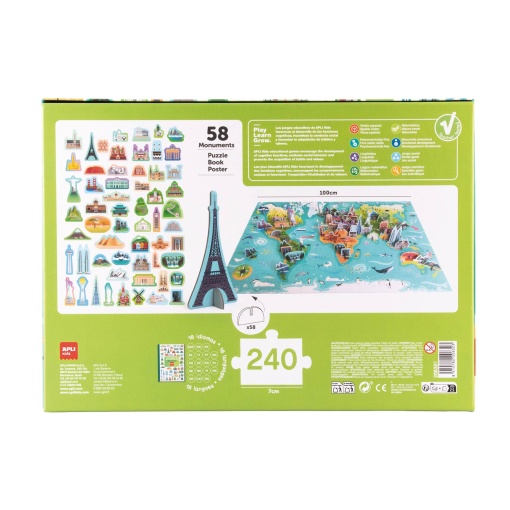Puzzle Apli Kids 240 pieces 3D monuments of the world