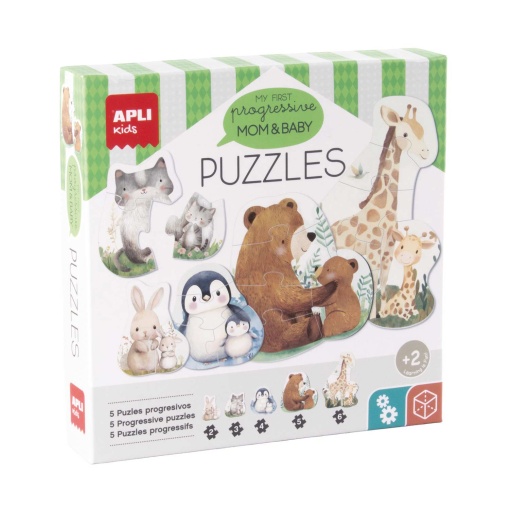Puzzle Apli Kids 2-3-4-5-6 peças My First mamã e bebé