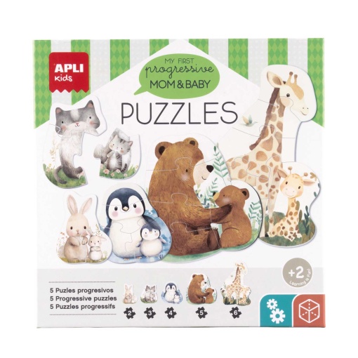 Puzzle Apli Kids 2-3-4-5-6 peças My First mamã e bebé