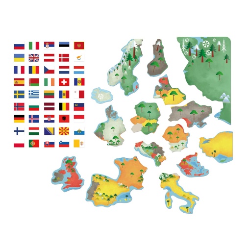 Magnets bandeiras da Europa 60 peças Apli Kids