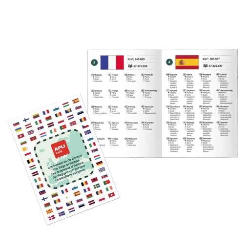 Magnets bandeiras da Europa 60 peças Apli Kids