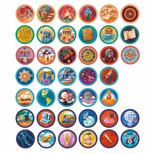Magnets marcos históricos 40 peças Apli Kids